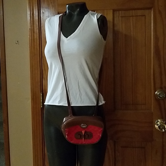 Authentic Gucci Golf Tee Bag Red Vintage - Picture 2 of 7